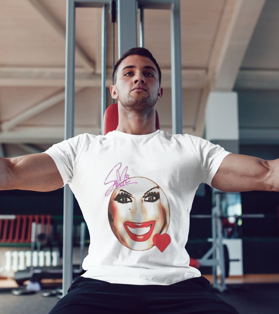 Save Signature Heavy Makeup Smile Red Heart T-Shirt