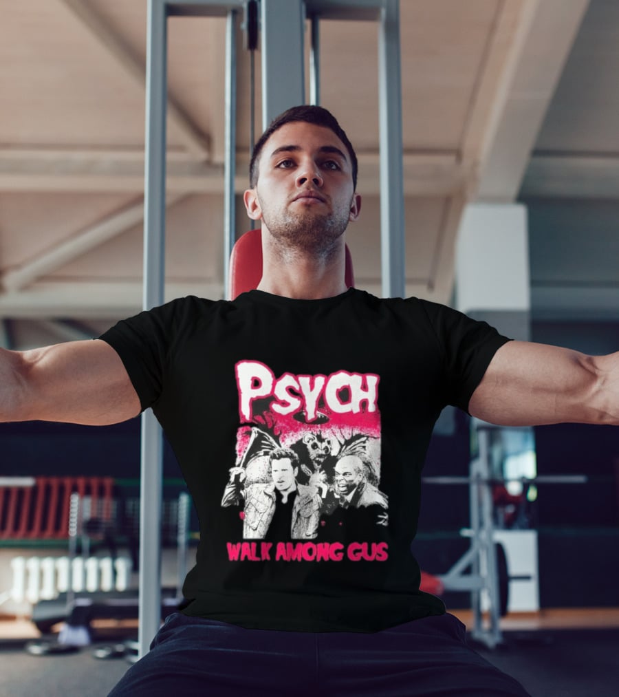 Psych Walk Among Gus Shawn Spencer Burton Guster Comic T-Shirt