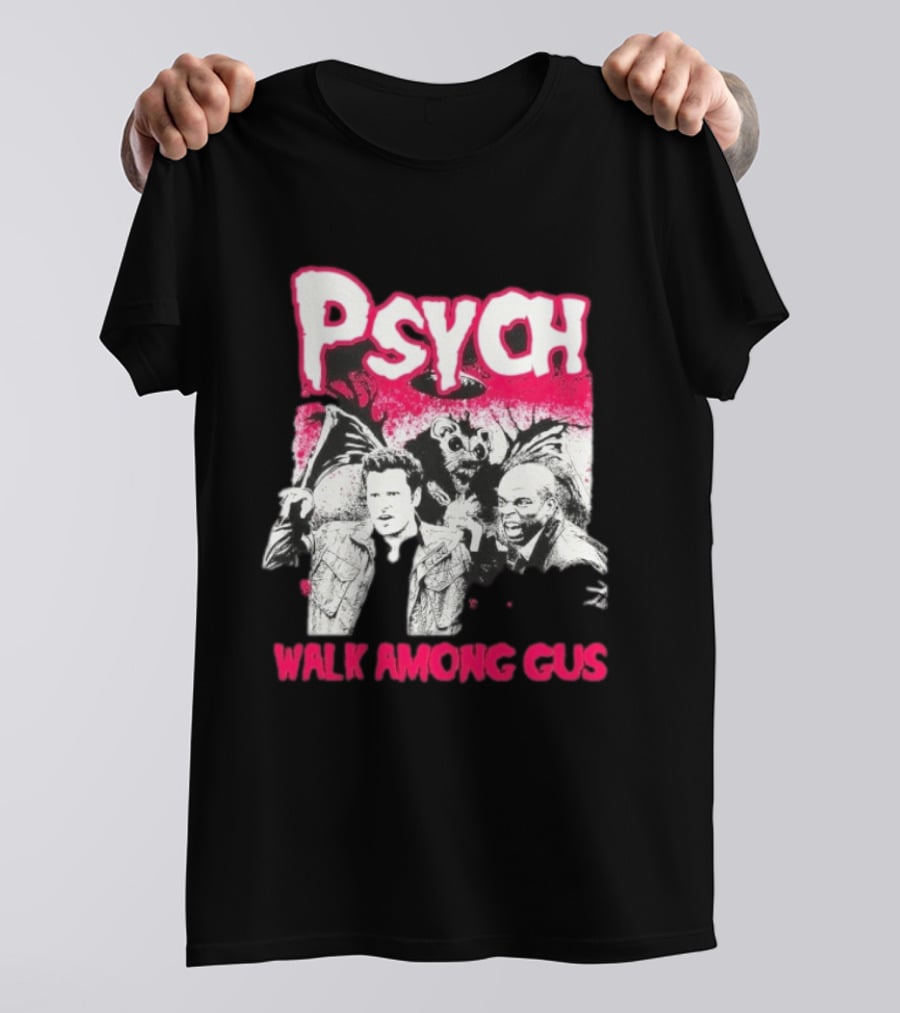 Psych Walk Among Gus Shawn Spencer Burton Guster Comic T-Shirt