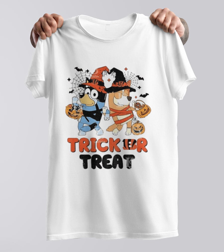 Philadelphia Eagles Bluey Trick Or Treat Halloween Character Costumes T-Shirt