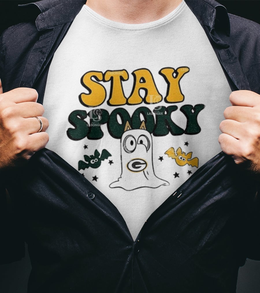 Green Bay Packers Bluey Stay Spooky Halloween T-Shirt