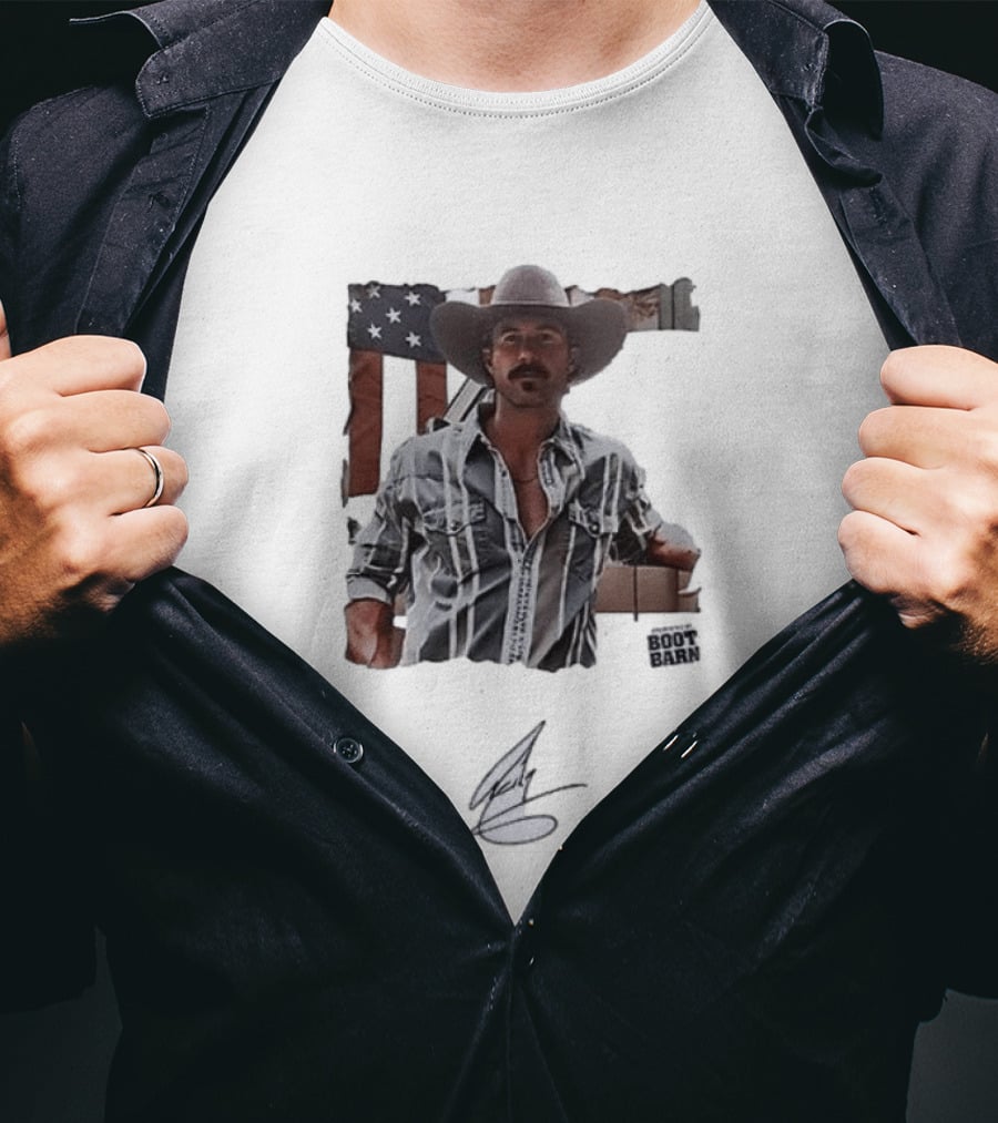 Riley Green That's Just Me Tour Boot Barn American Flag T-Shirt