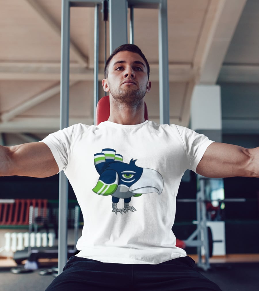 Seattle Seahawks Pokemon Crossover Bird Fan T-Shirt