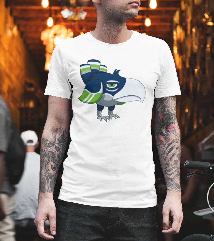 Seattle Seahawks Pokemon Crossover Bird Fan T-Shirt