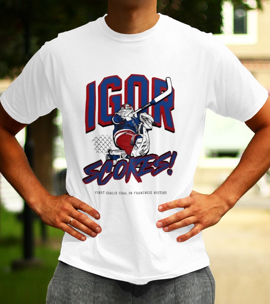 Igor Scores First Goalie Goal In Franchise History T-Shirt