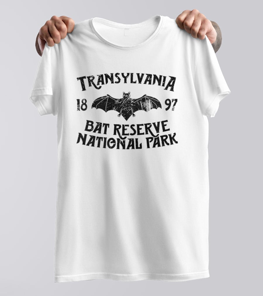 Transylvania 1897 Bat Reserve National Park Vintage Gothic T-Shirt