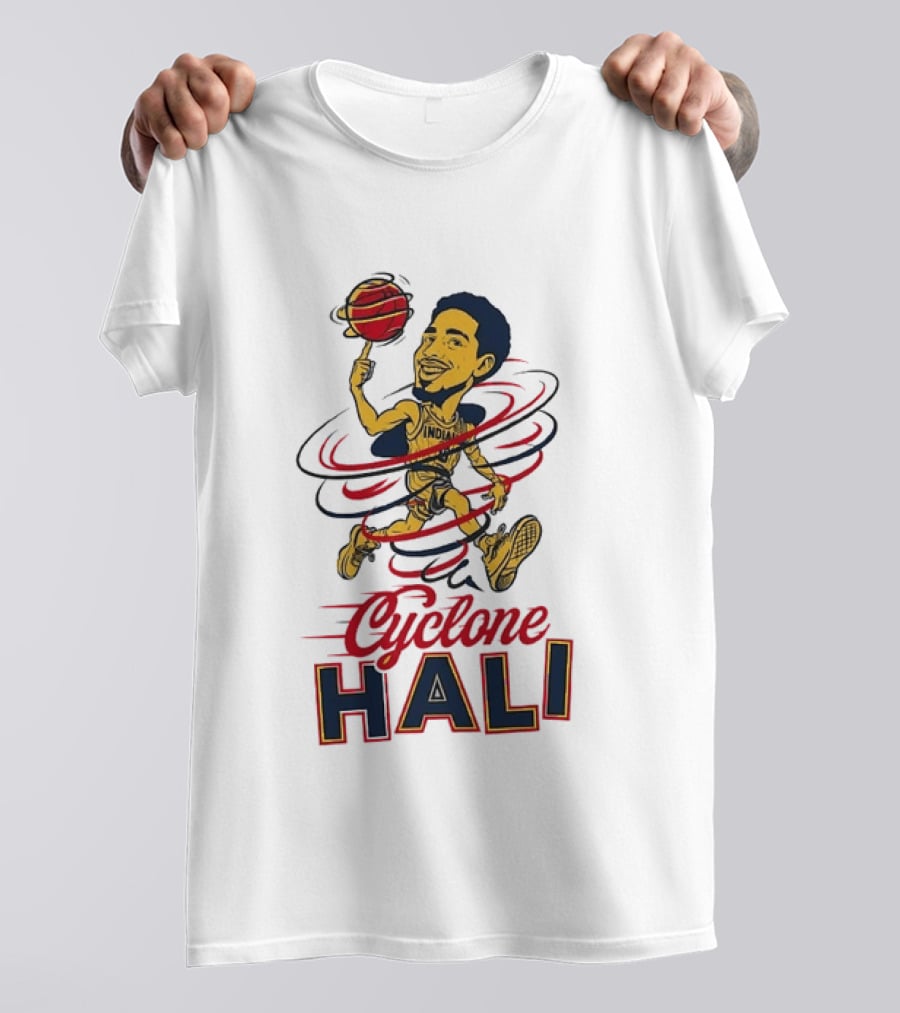 Tyrese Haliburton Cyclone Hali Indiana Pacers Number 0 NBA Basketball T-Shirt