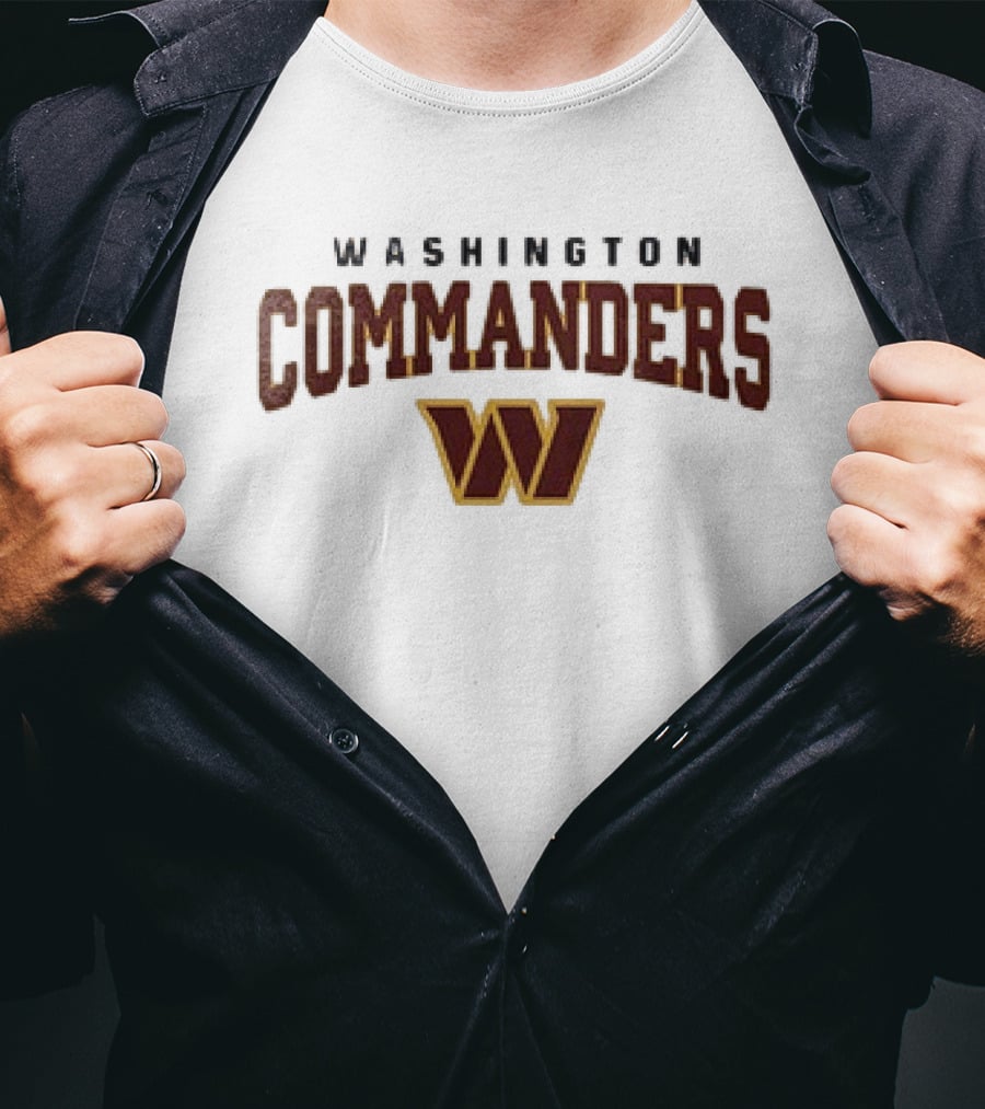 Washington Commanders W Logo With Looney Tunes Taz T-Shirt