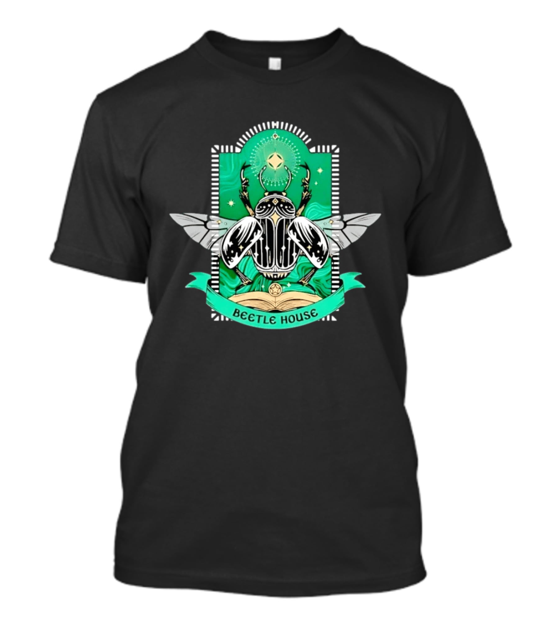 Beetle House Occult Insect Scarab Gothic Mystical Symbolism T-Shirt