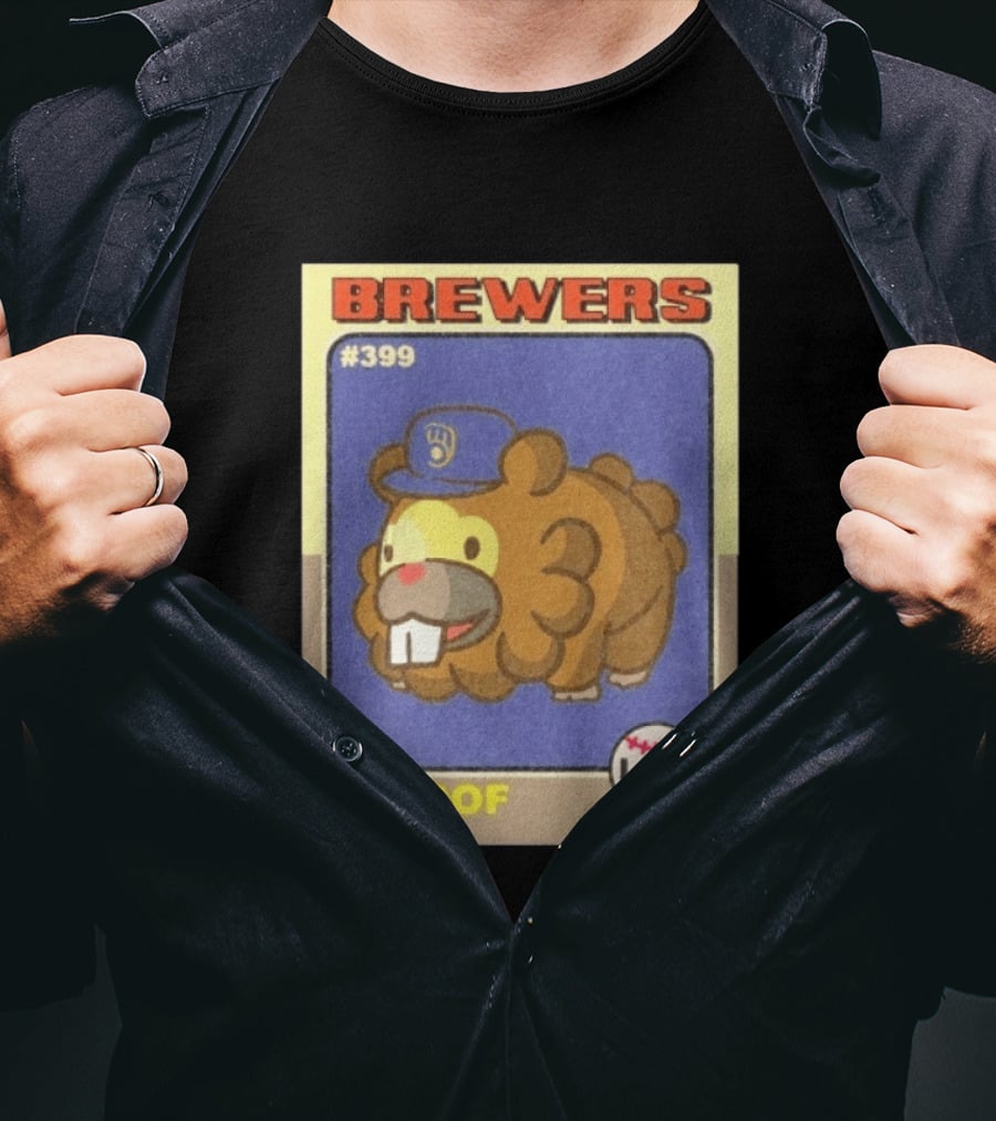 Brewers Bidoof Baseball Card #399 LHP T-Shirt