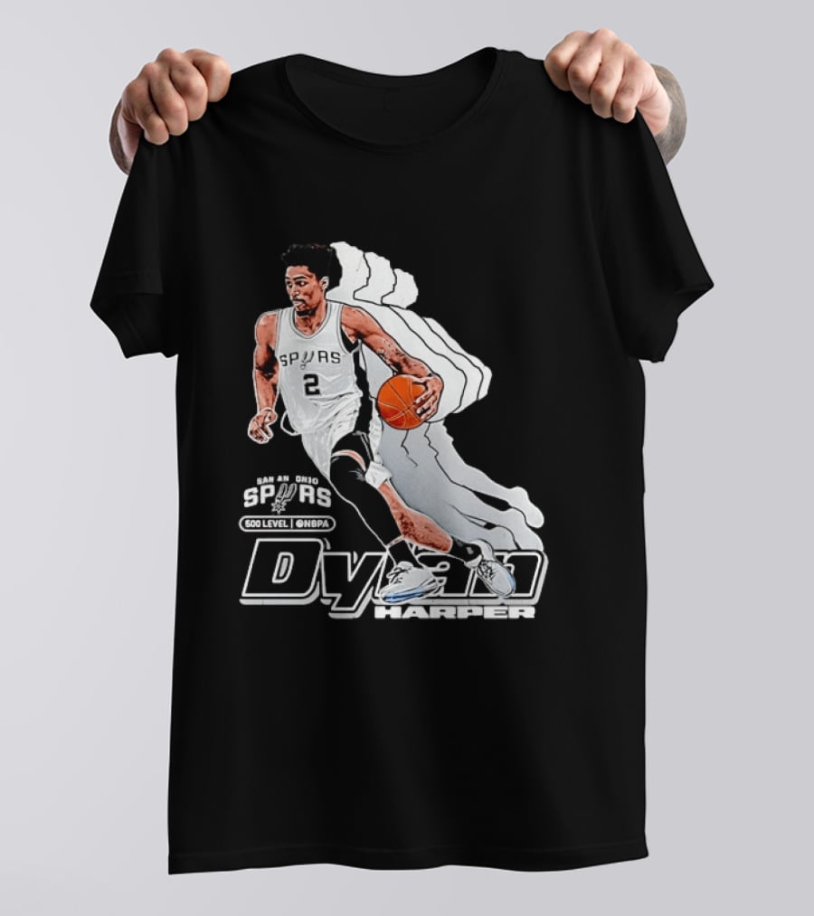 Dylan Harper Number 2 San Antonio Spurs NBA 500 Level @NBPA T-Shirt