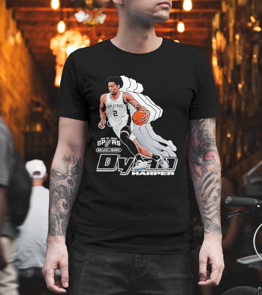 Dylan Harper Number 2 San Antonio Spurs NBA 500 Level @NBPA T-Shirt