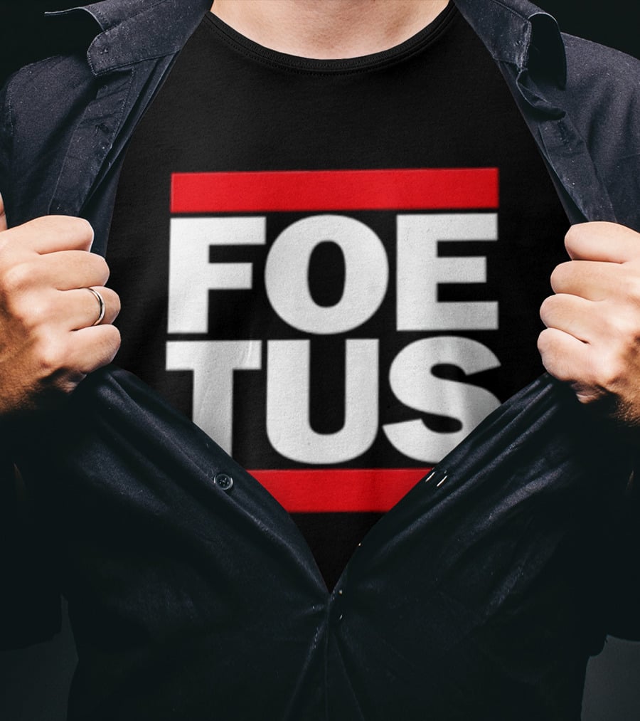 Foetus White Letters With Red Bars T-Shirt