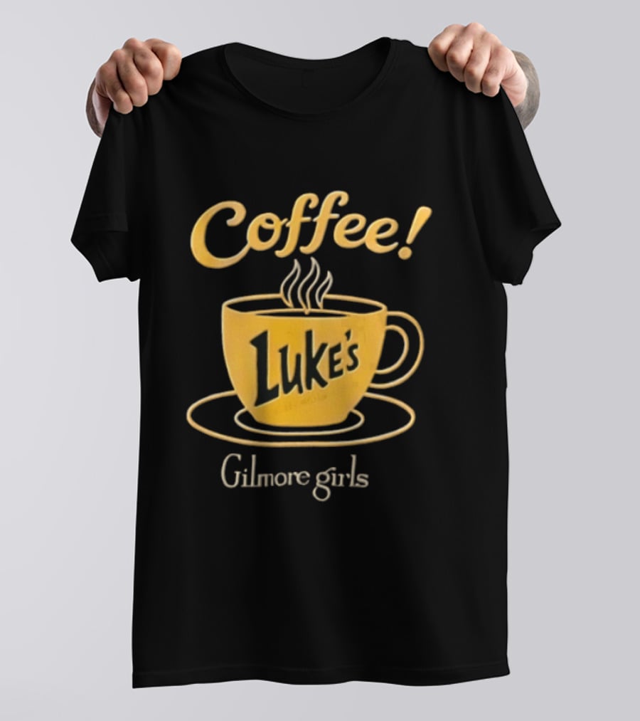 Gilmore Girls Luke's Coffee Yellow Cup Saucer Steam T-Shirt