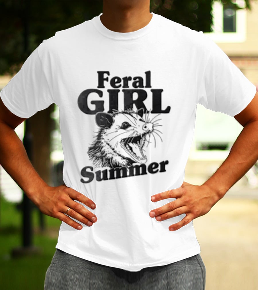 Feral Girl Summer Hissing Opossum T-Shirt