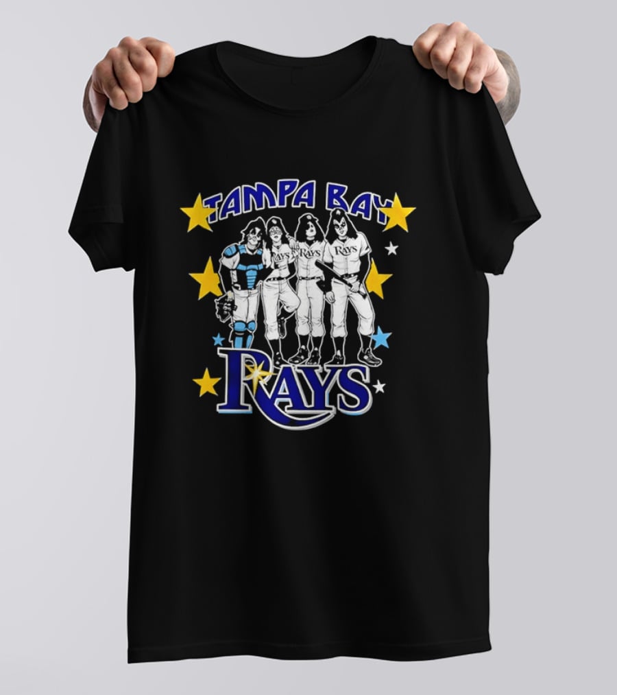 Tampa Bay Rays Kiss Band Members Stars Mashup T-Shirt
