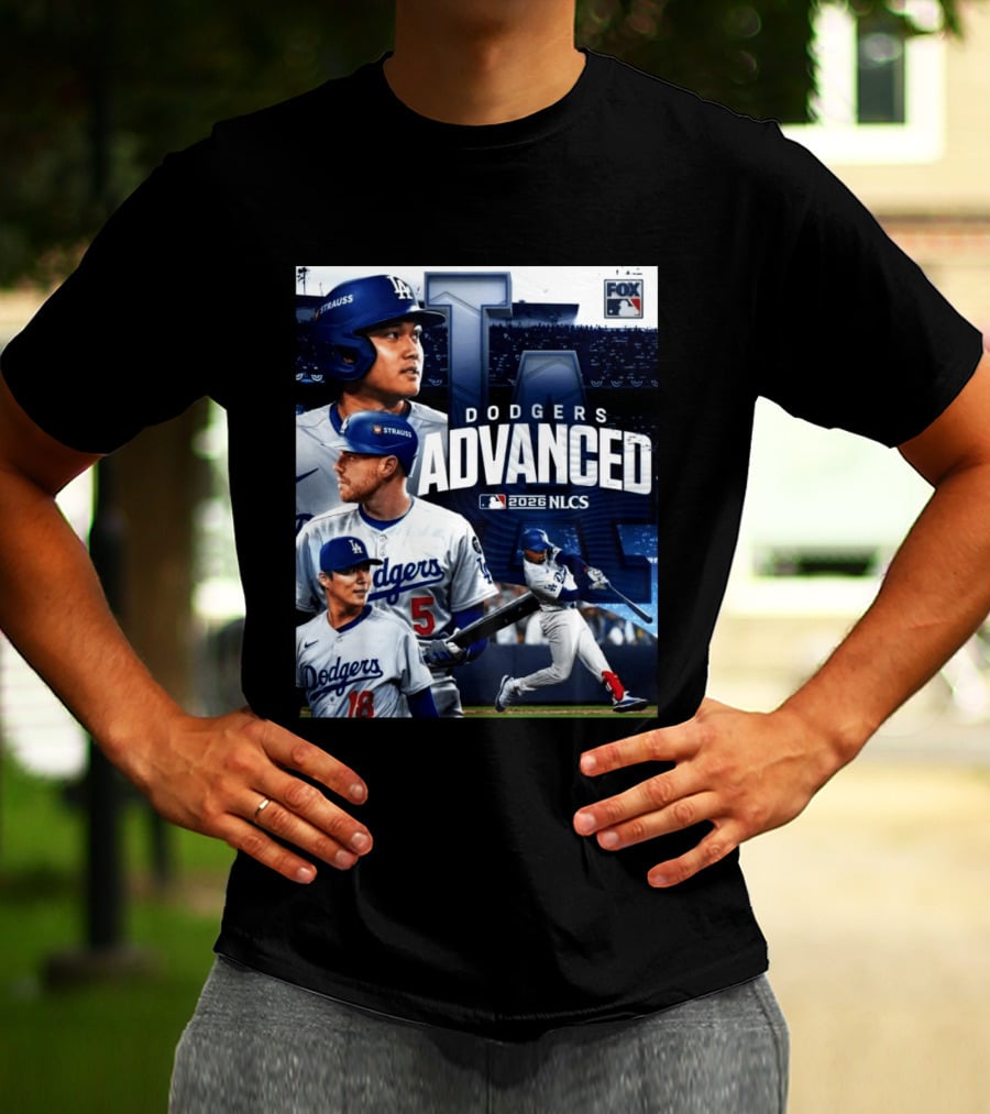 Dodgers Advanced To 2026 NLCS With Fox MLB Coverage T-Shirt