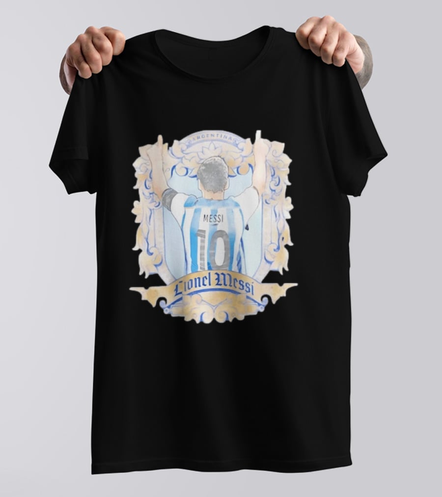 Lionel Messi Argentina Number 10 Football Jersey T-Shirt