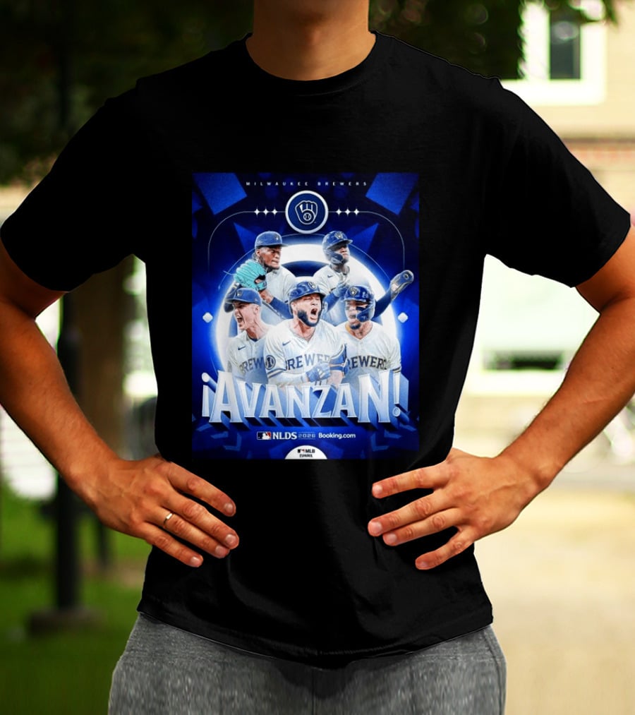 Milwaukee Brewers NLDS 2026 Avanzan MLB Playoffs Celebration T-Shirt