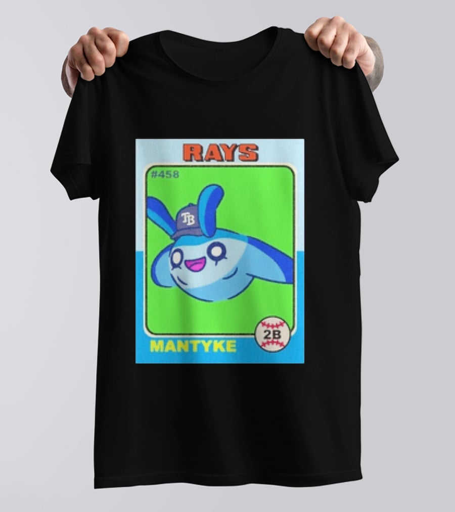 Rays Mantyke Tampa Bay No 458 Baseball Card TB T-Shirt