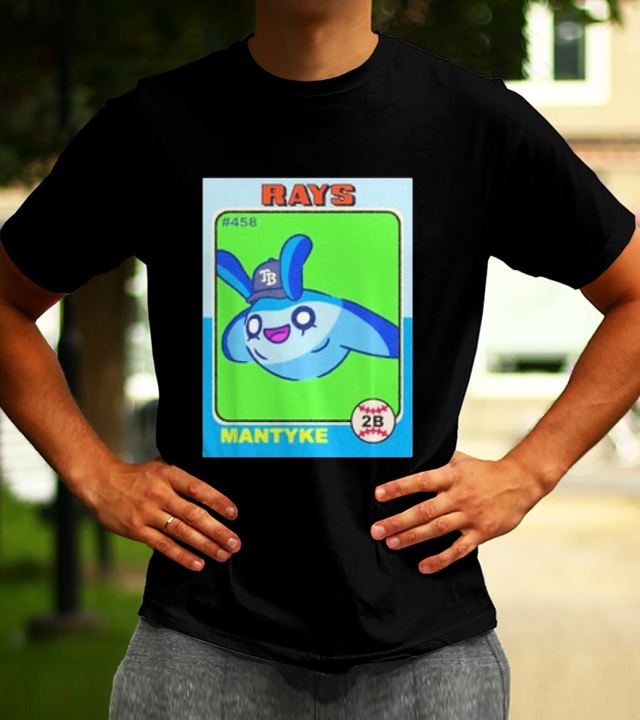 Rays Mantyke Tampa Bay No 458 Baseball Card TB T-Shirt