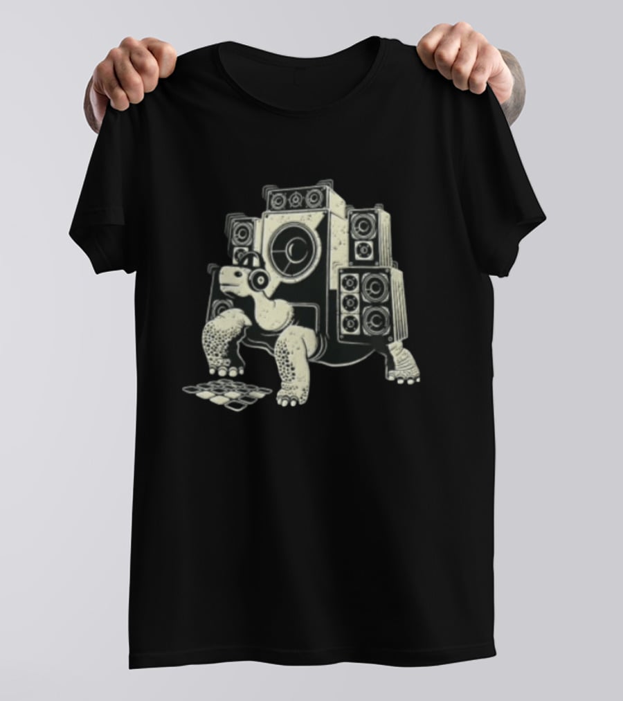 Turtle Wearing Headphones With Surround Sound Speakers T-Shirt