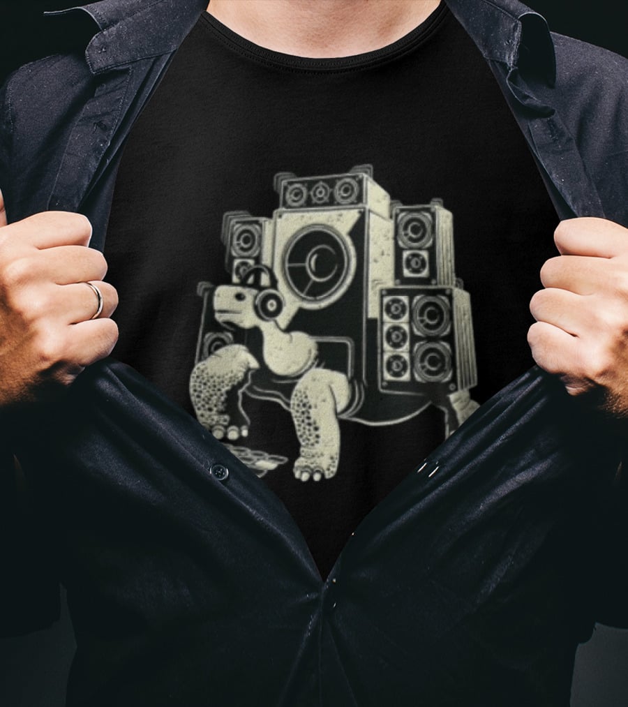 Turtle Wearing Headphones With Surround Sound Speakers T-Shirt