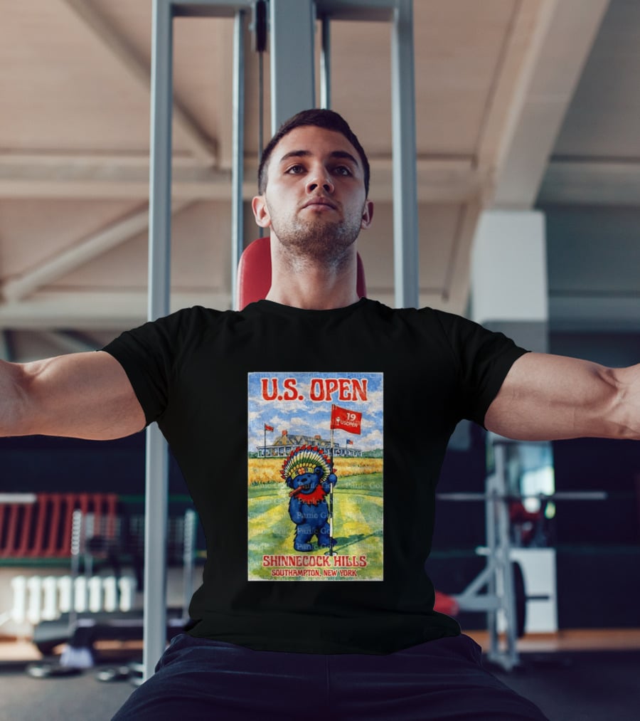 U.S. Open Shinnecock Hills Southampton New York Grateful Dead Dancing Bear Golf Course T-Shirt