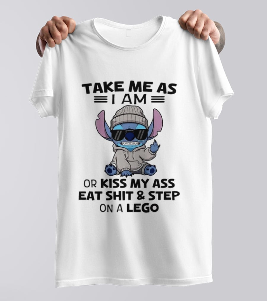 Take Me As I Am Stitch Attitude Saying T-Shirt