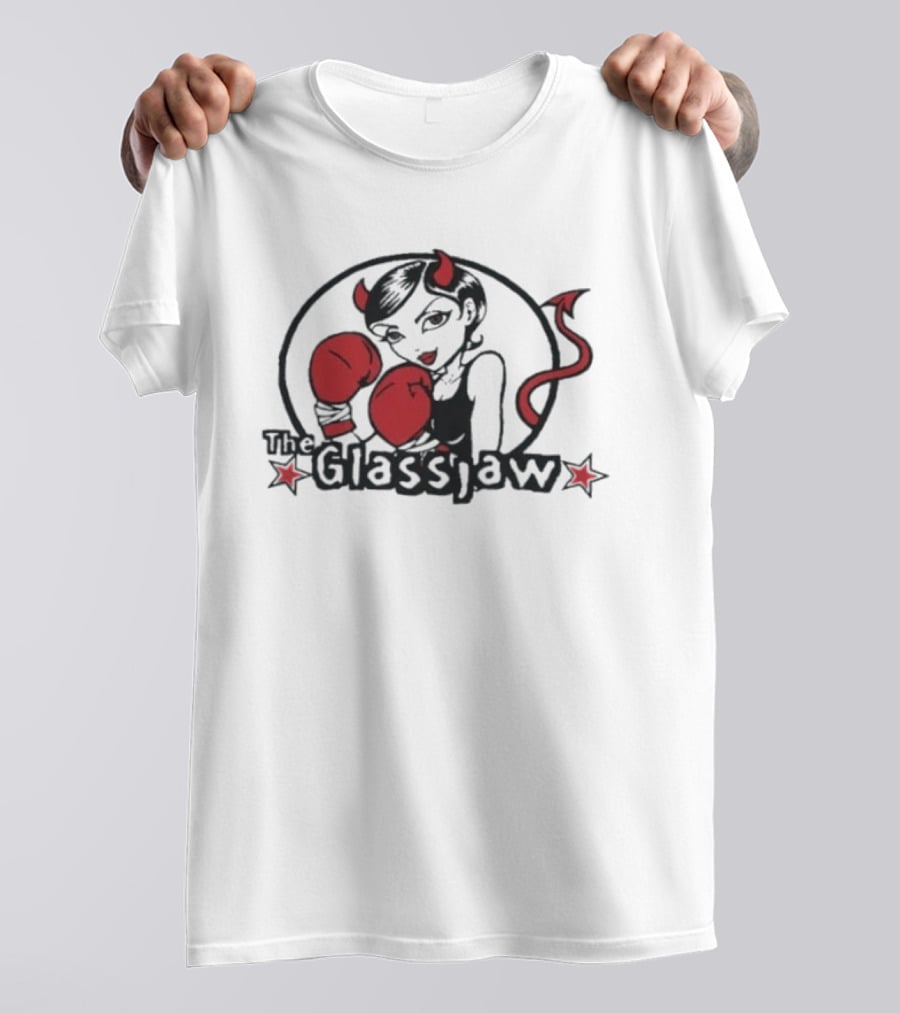 The Glassjaw Devil Girl Red Boxing Gloves Post Hardcore T-Shirt