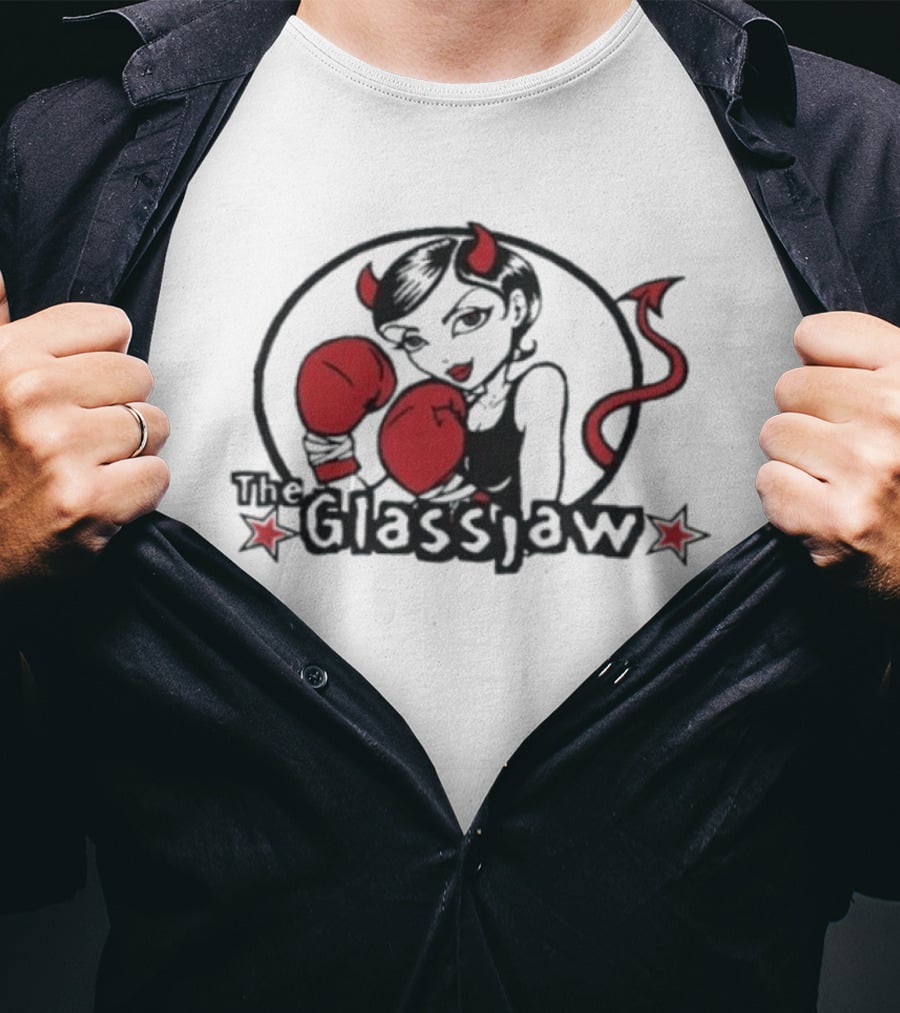The Glassjaw Devil Girl Red Boxing Gloves Post Hardcore T-Shirt