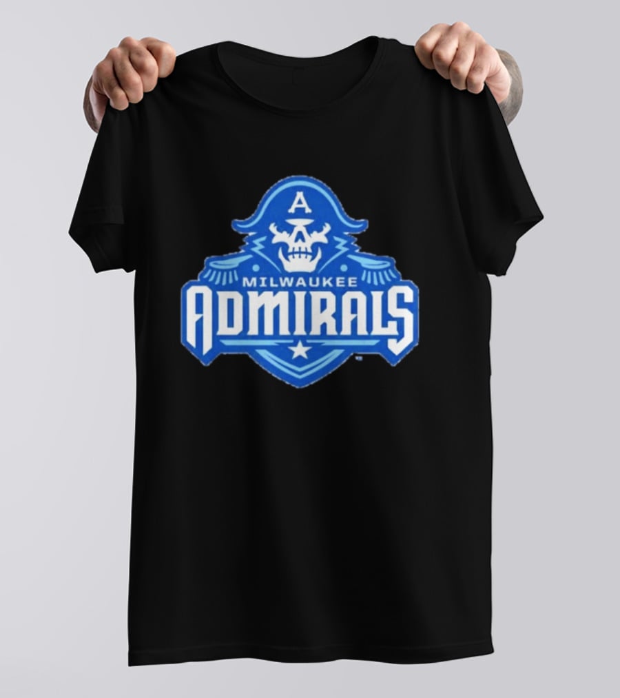 Milwaukee Admirals AHL Hockey Team Spooky Skeleton T-Shirt