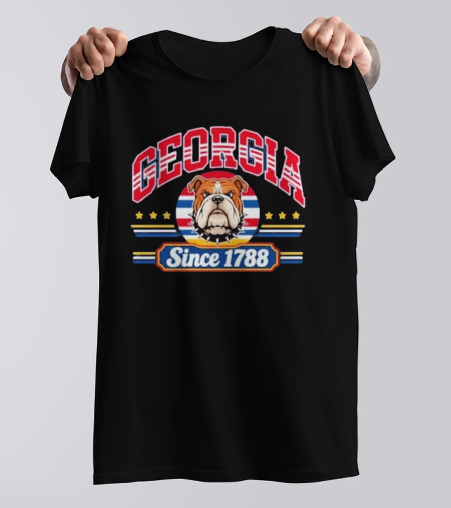 Georgia Bulldog Since 1788 Five Stars T-Shirt