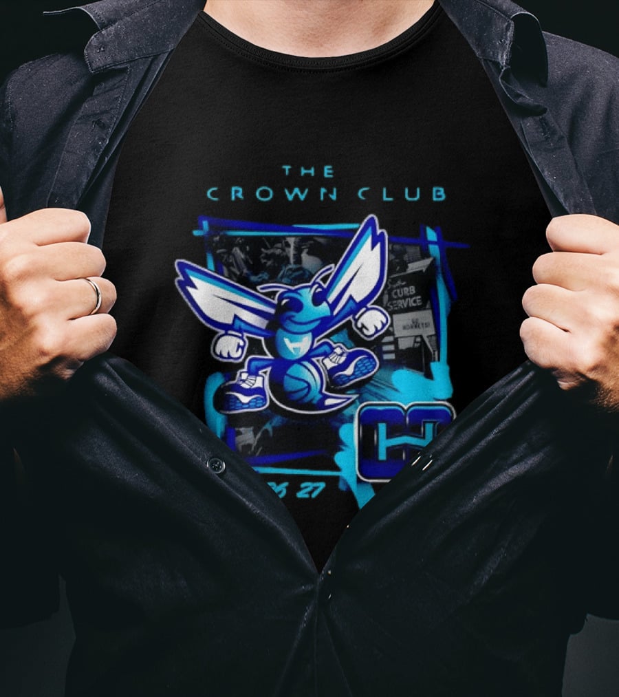 Charlotte Hornets The Crown Club 2026 27 Curb Service HH T-Shirt