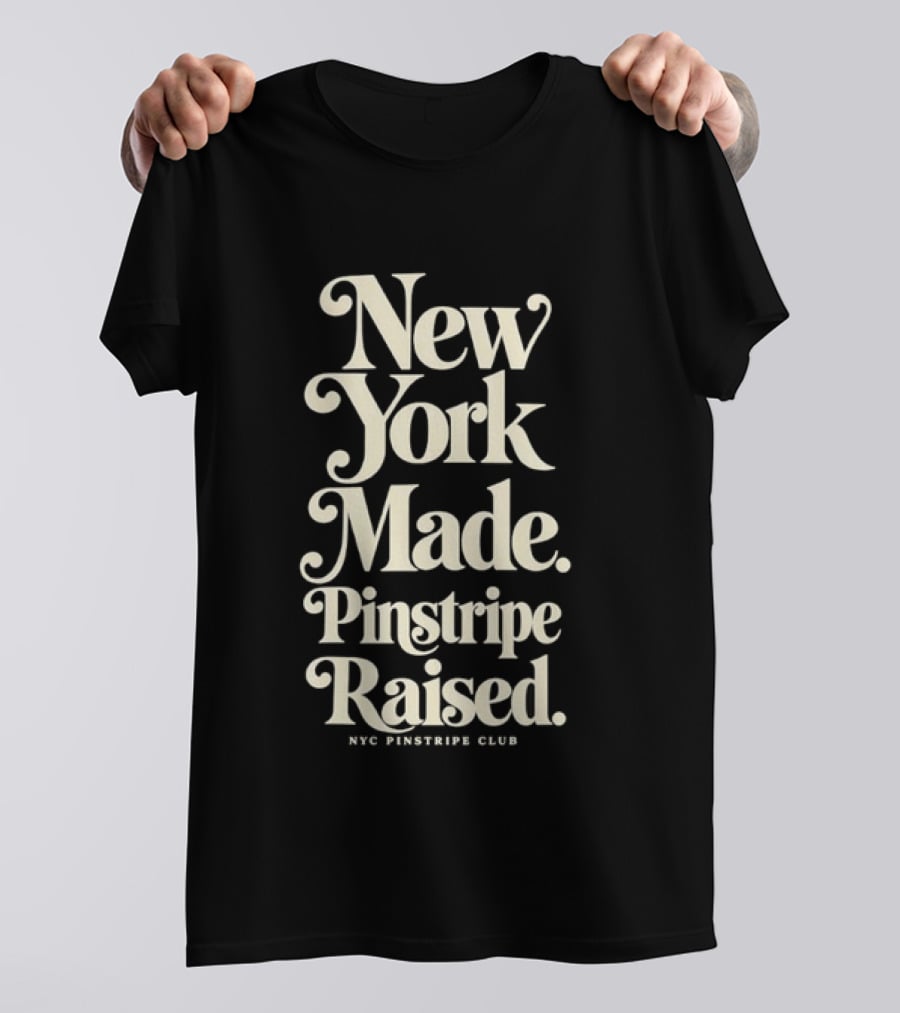 New York Made Pinstripe Raised NYC Pinstripes Club T-Shirt