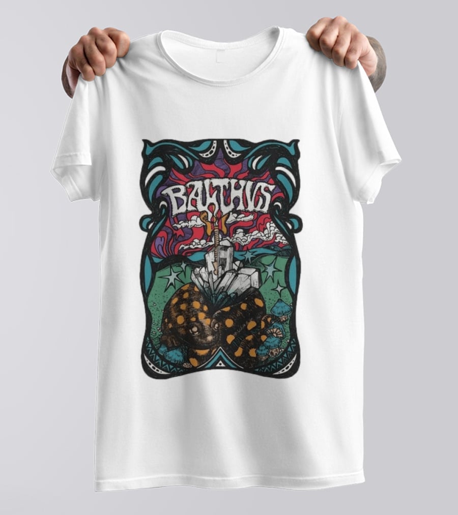 Balthvs Psychedelic Artwork With Crystals And Tortoise T-Shirt
