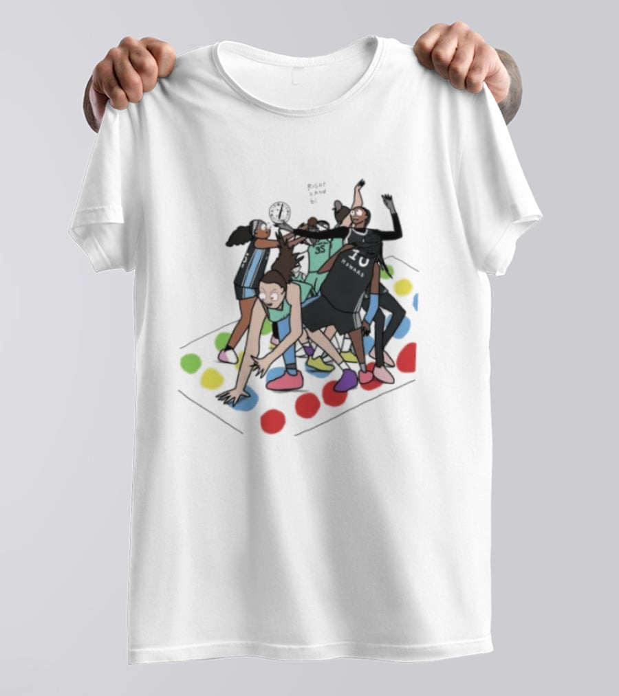 Brooklyn 35 Howard 10 Atlanta Dream Vs NY Liberty Twister Floor Game Competition T-Shirt