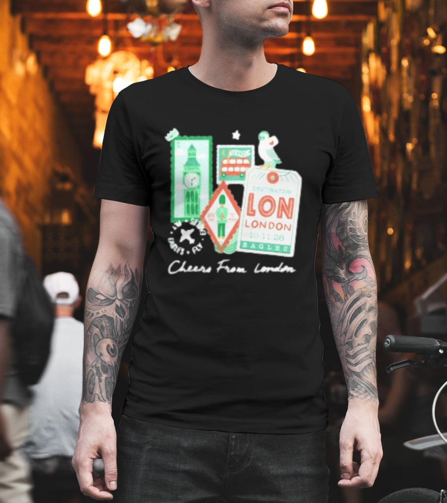 Philadelphia Eagles Destination London 101126 Cheers London T-Shirt
