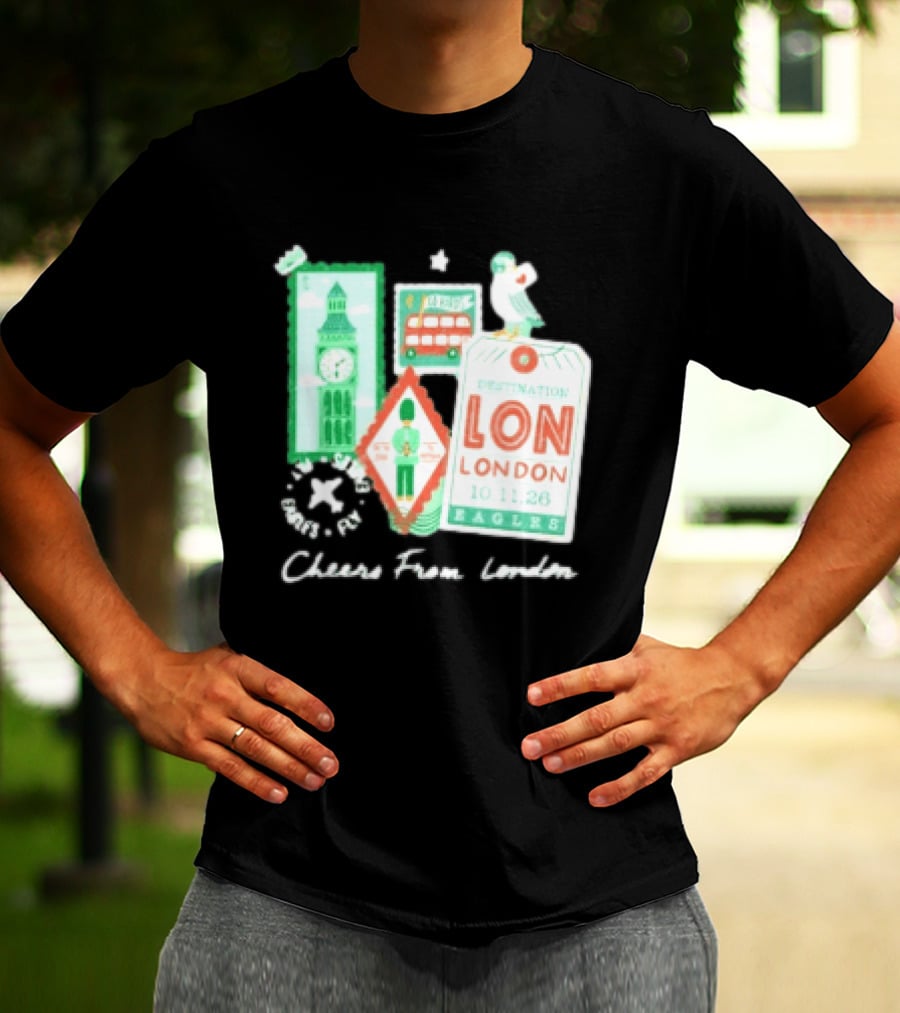 Philadelphia Eagles Destination London 101126 Cheers London T-Shirt