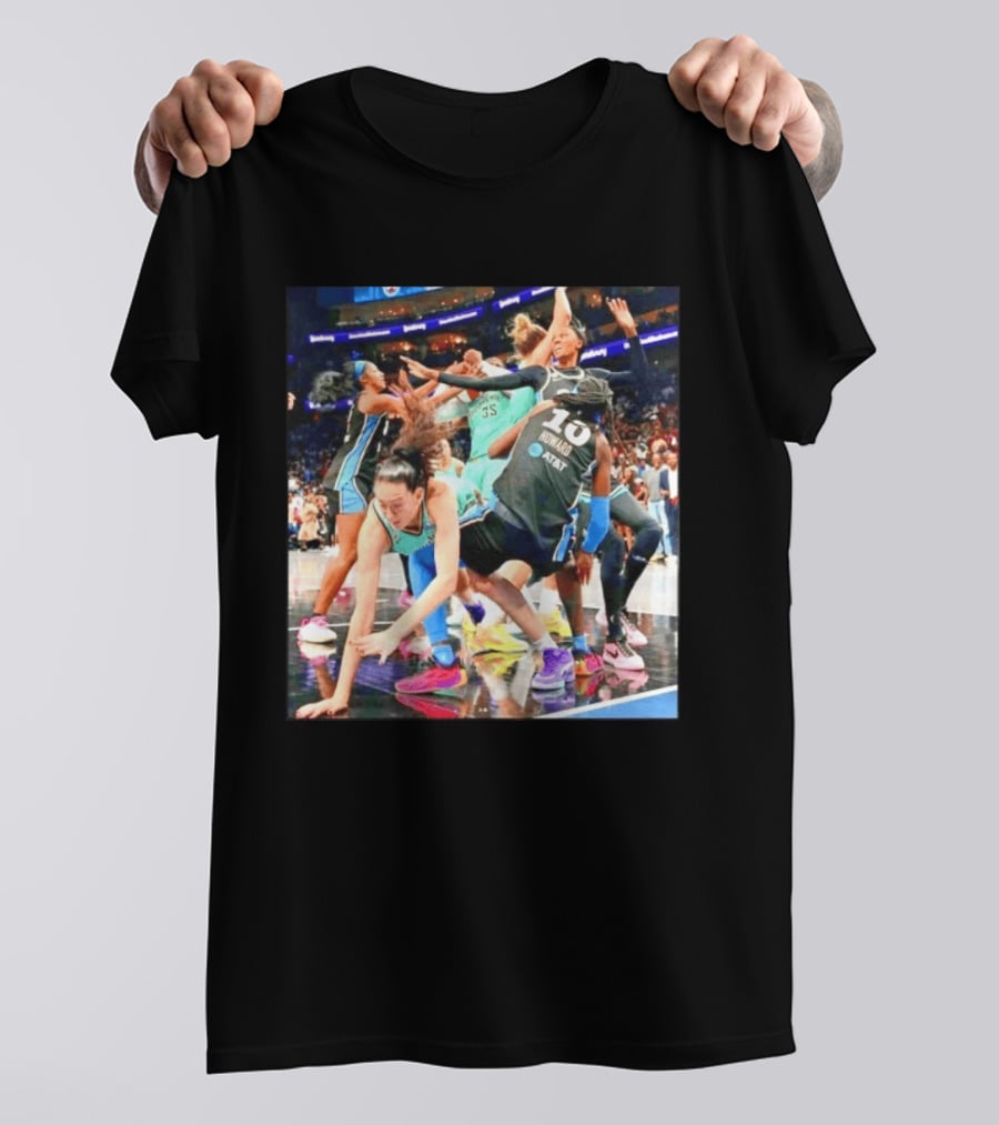 WNBA Action Howard 10 Brooklyn 35 AT&T Basketball Game T-Shirt