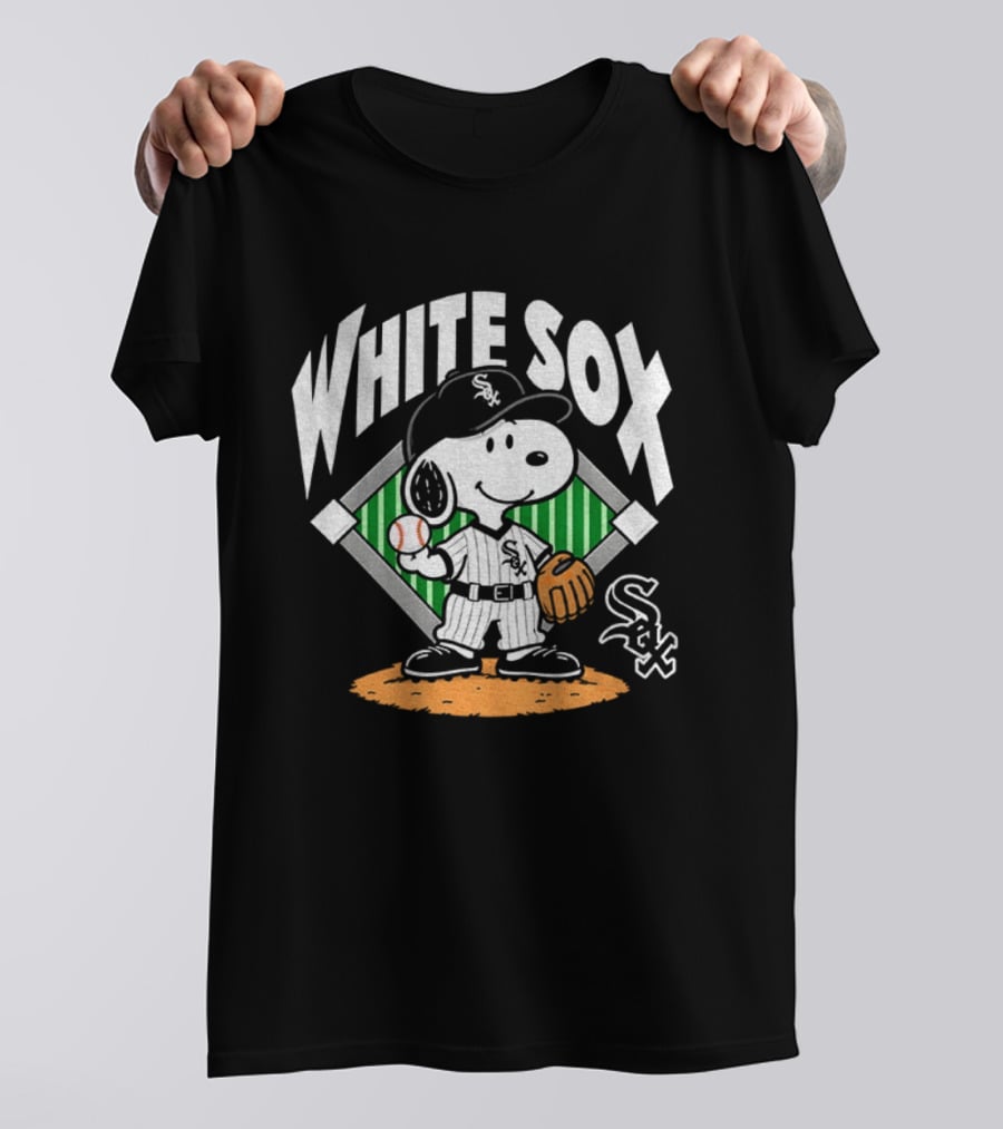 Snoopy Baseball White Sox October Chicago MLB T-Shirt