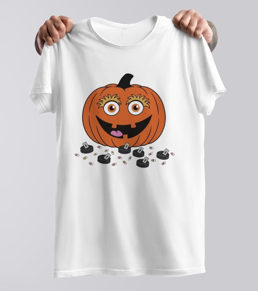 Gritty Philadelphia Flyers Pumpkin Halloween Jack O' Lantern Hockey T-Shirt