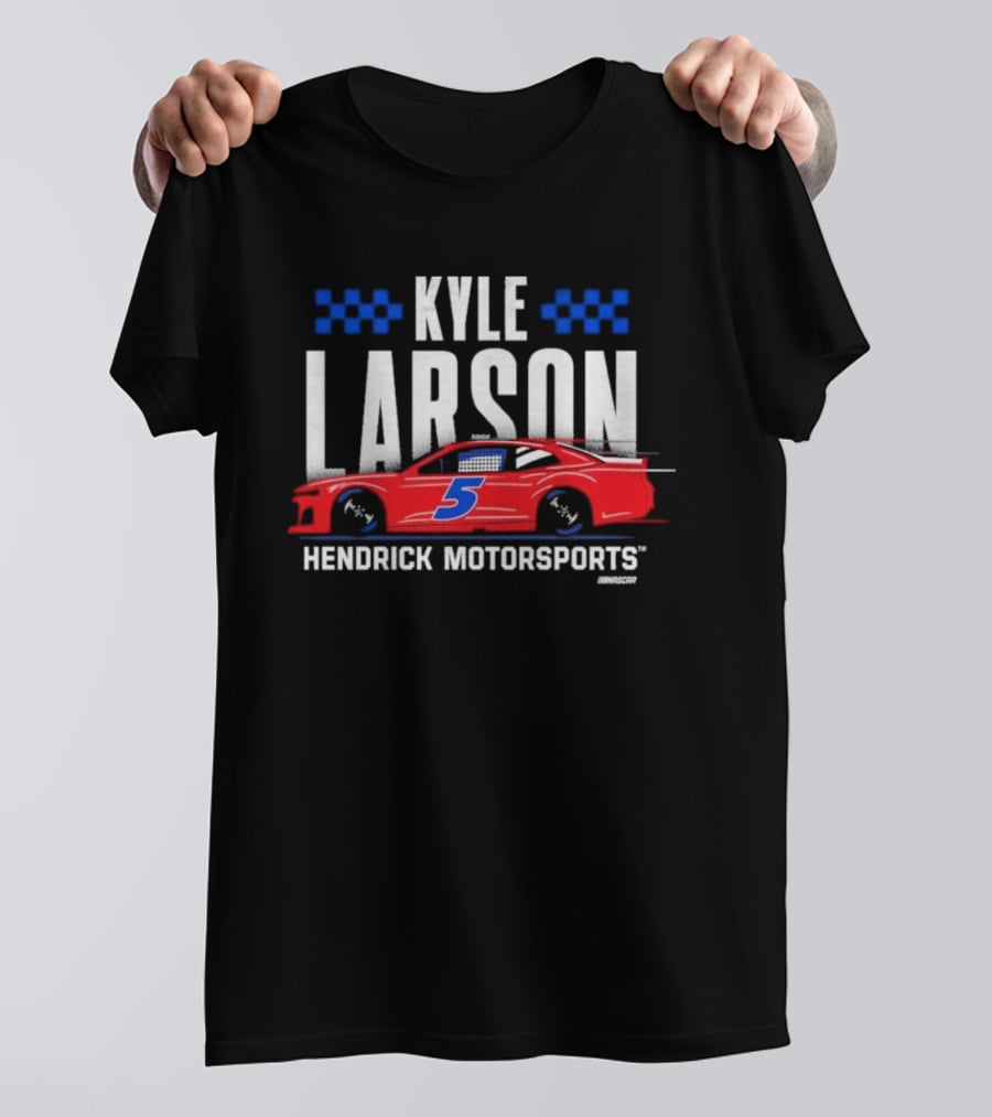 Kyle Larson Hendrick Motorsports Red Car 5 Racing Team Collection T-Shirt