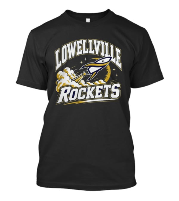 Lowellville Rockets Rocket Ship Launching NCAA Team Spirit T-Shirt