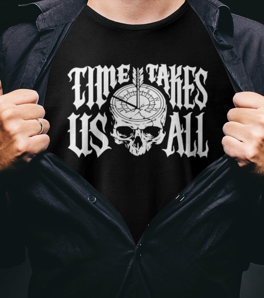 Time Takes Us All Skull Memento Mori T-Shirt