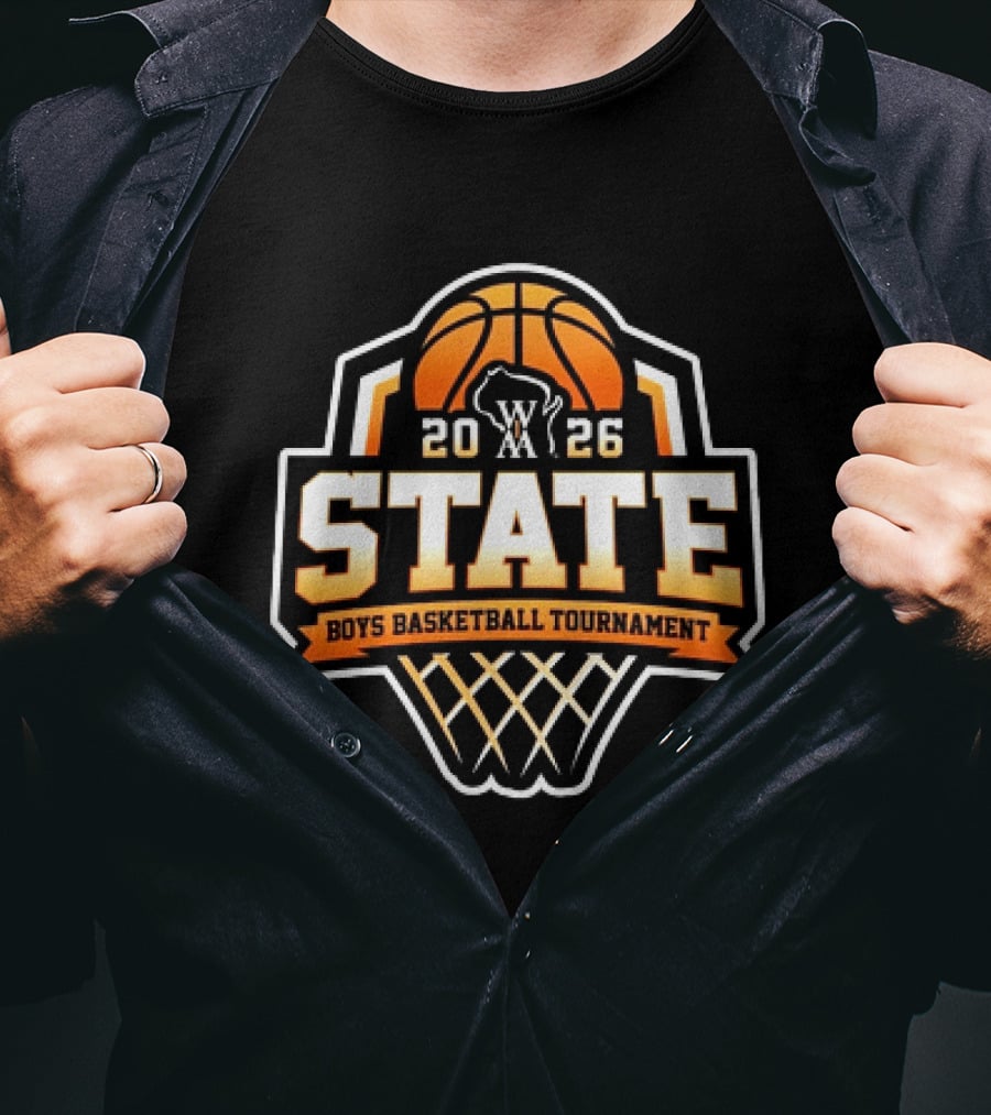 WIAA 2026 State Boys Basketball Tournament T-Shirt