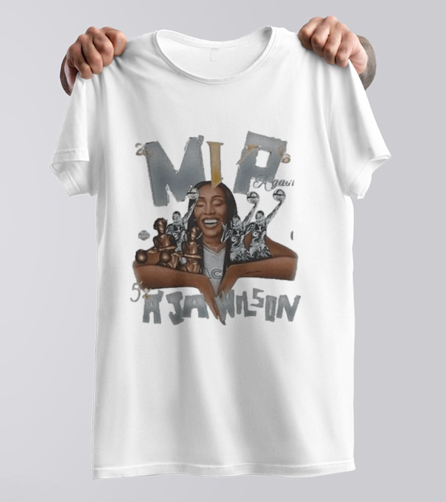 MVP A'ja Wilson Las Vegas Aces 2026 WNBA Champions Celebration T-Shirt