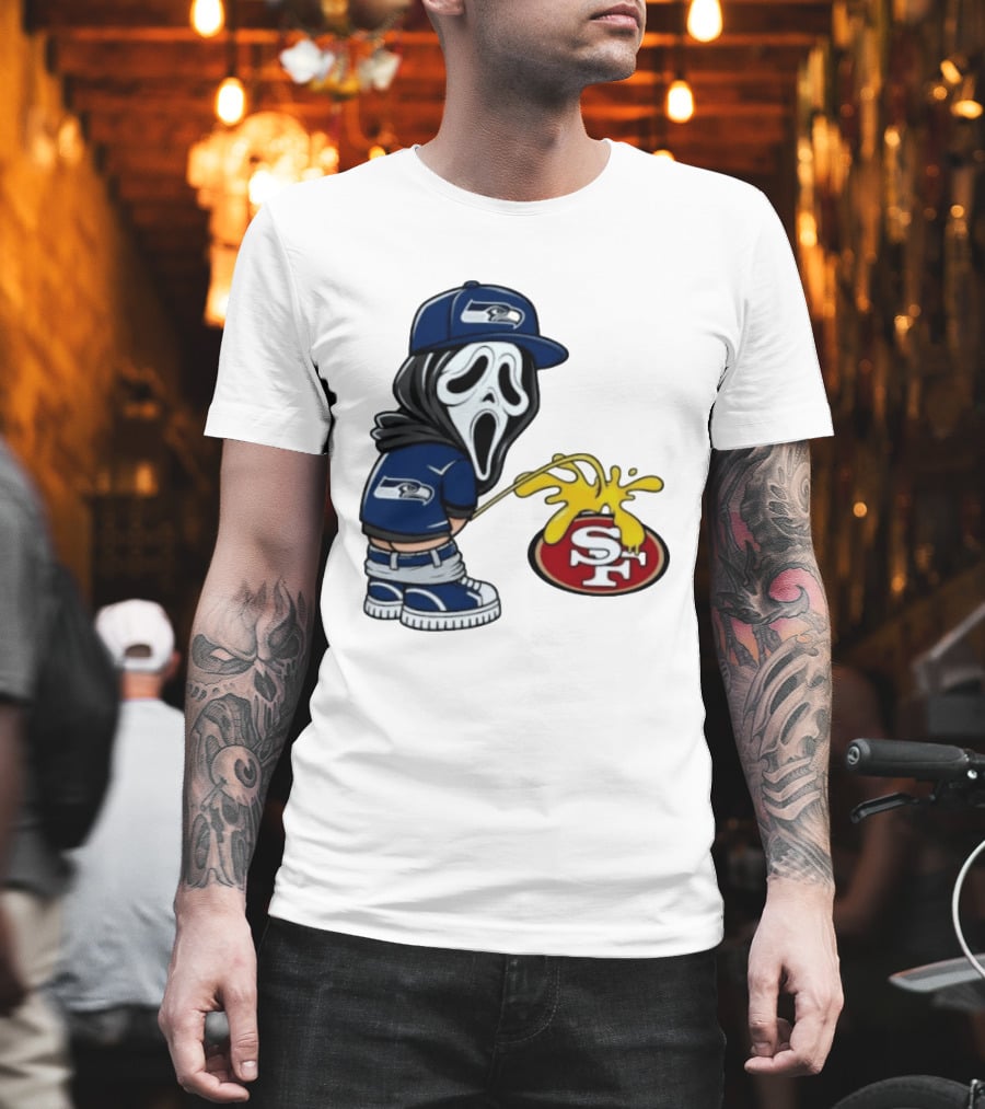 Seattle Seahawks Ghostface Fan Rivalry With San Francisco 49ers T-Shirt
