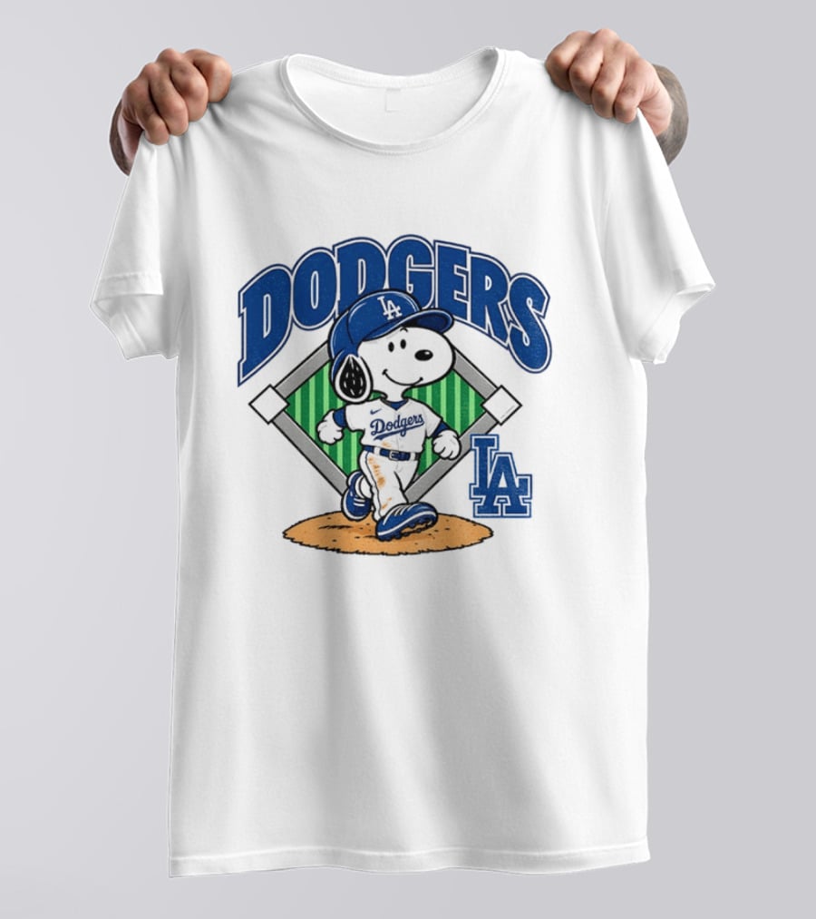 Snoopy Baseball Los Angeles Dodgers MLB Take October T-Shirt