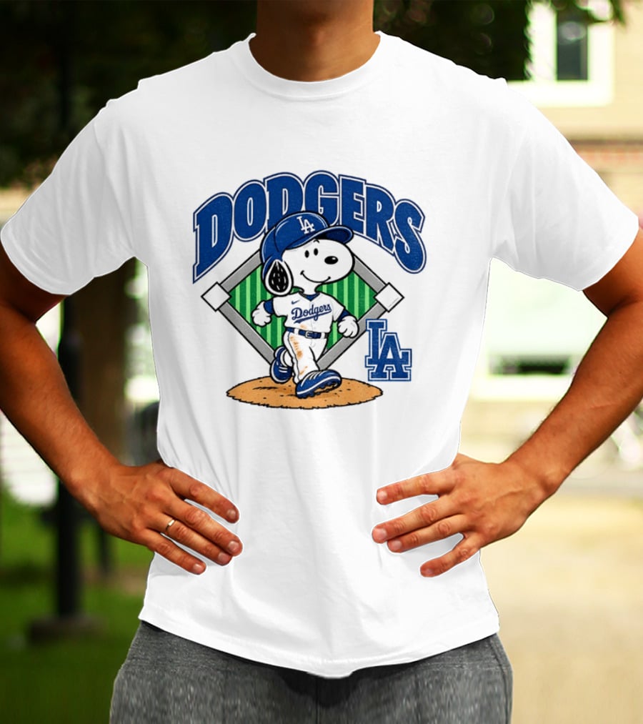 Snoopy Baseball Los Angeles Dodgers MLB Take October T-Shirt